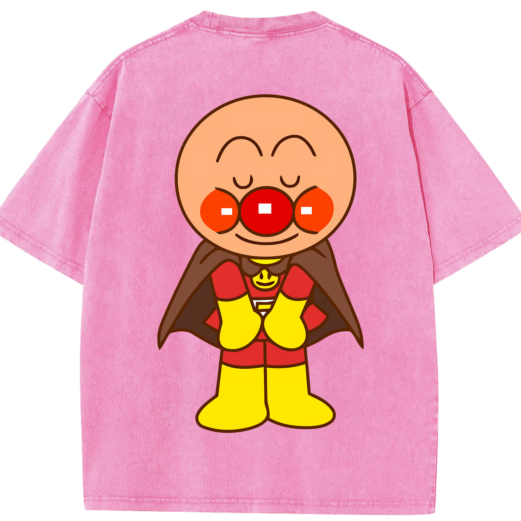 （画像用） アンパンマン Anpanman 綿100% ヴィンテージ風 半袖Tシャツ（背面プリント）